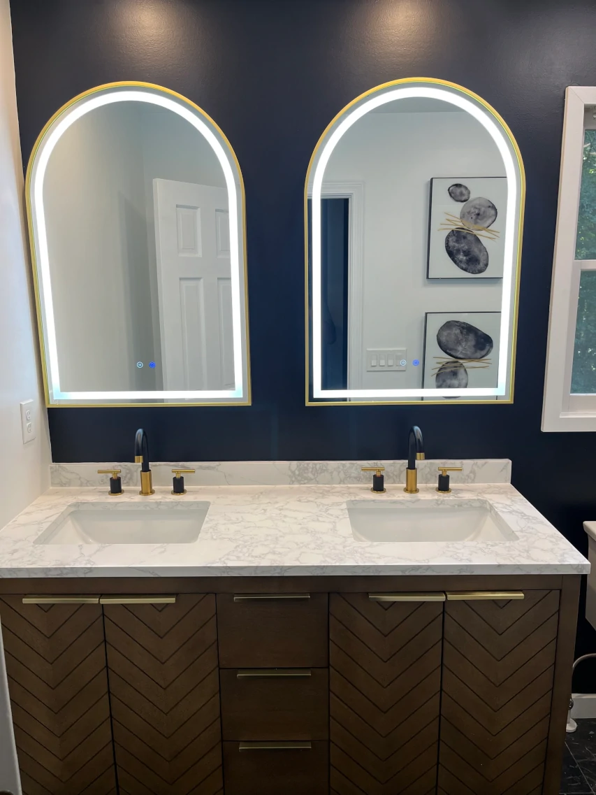 spa-like bathroom with modern fixtures